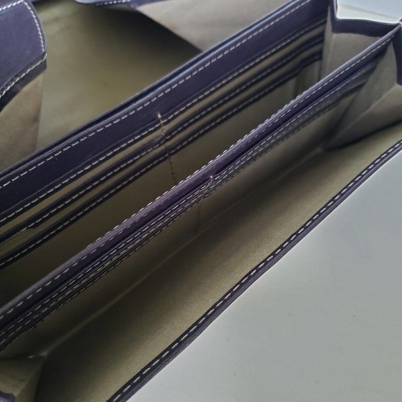 ALBERO Wallet Clutch Leather Black Solid Large Envelope Clasp High Quality Boho - Picture 6 of 10